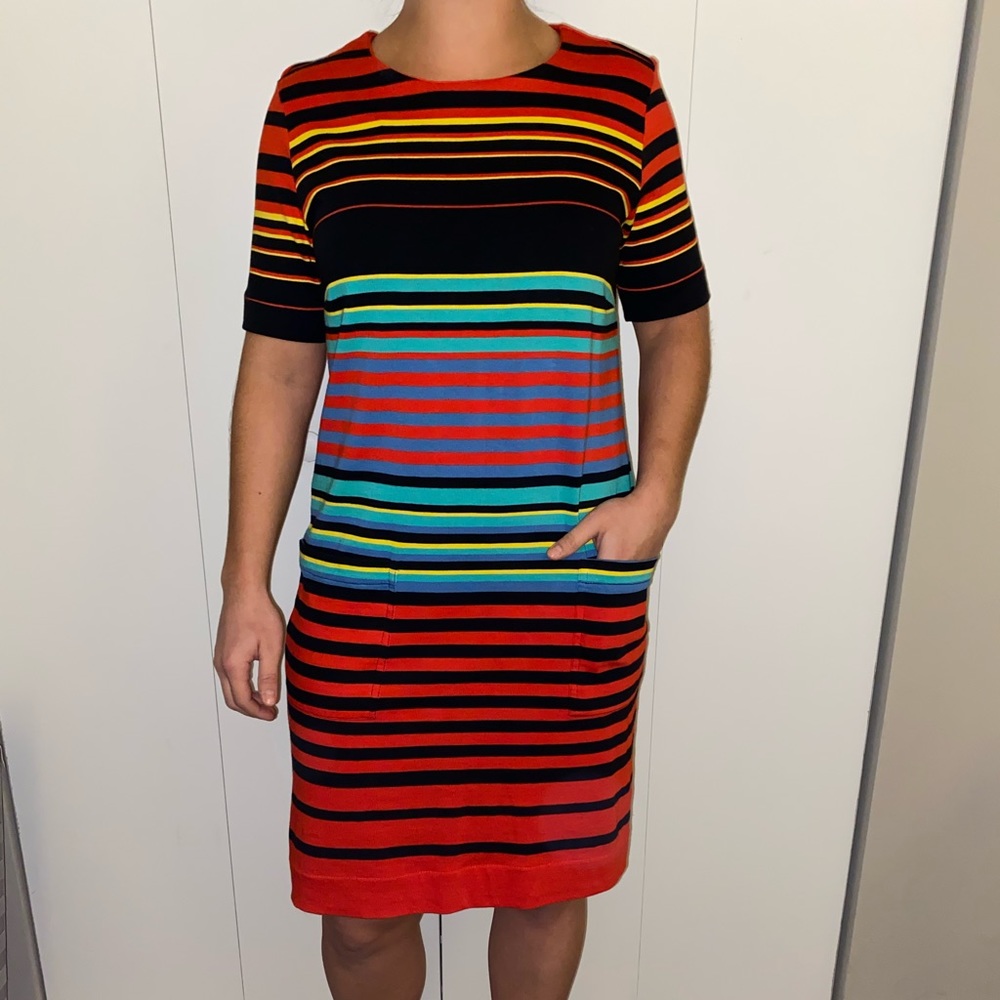 Andrea Jovine Multicolor Dress with Pockets
